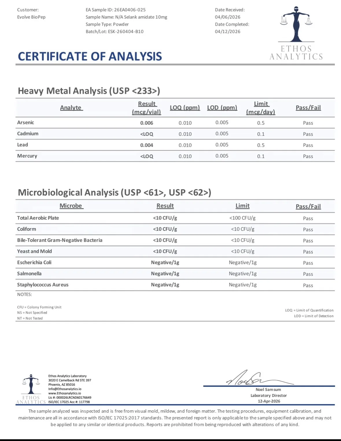 Selank 10mg | N-Acetyl Amidate - Image 3