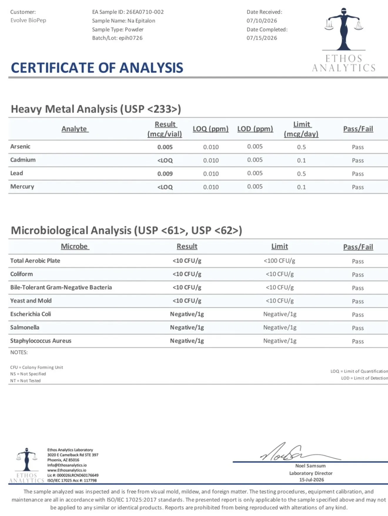 Epitalon 10mg | N-Acetyl Amidate - Image 3