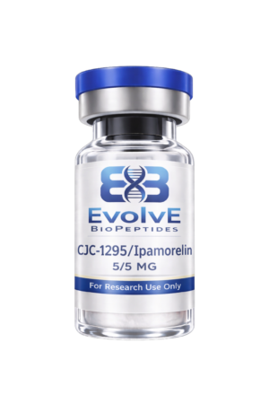 CJC-1295 (noDac)/Ipamorelin GHRoute™️ Dual GH Secretagogue Research Peptide 5/5mg