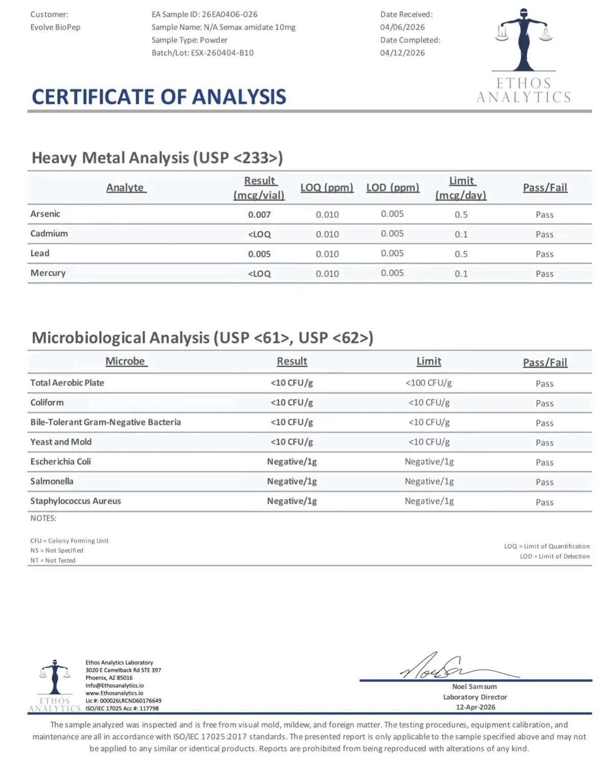 Semax 10mg | N-Acetyl Amidate - Image 3