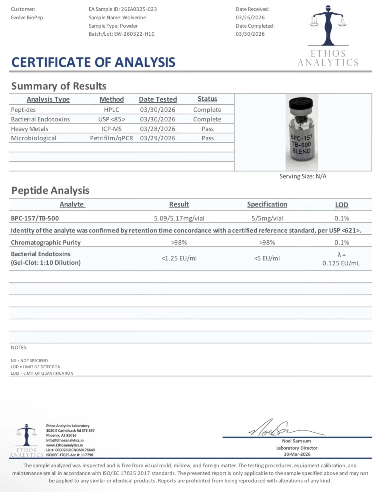BPC/TB500 WOLVERINE 10mg - Image 4