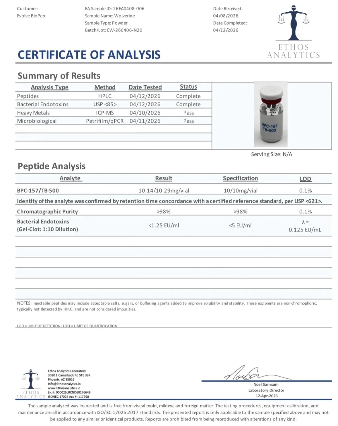 BPC/TB500 WOLVERINE 20mg - Image 2